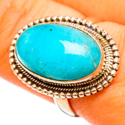 Peruvian Amazonite Rings handcrafted by Ana Silver Co - RING110562