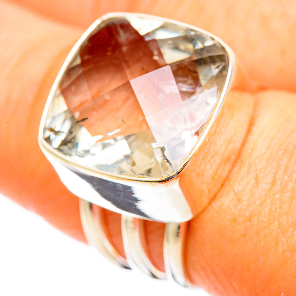 Green Amethyst Rings handcrafted by Ana Silver Co - RING110564