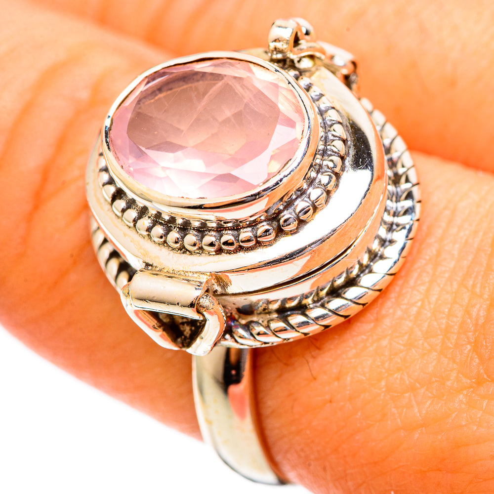 Rose Quartz Rings handcrafted by Ana Silver Co - RING110570