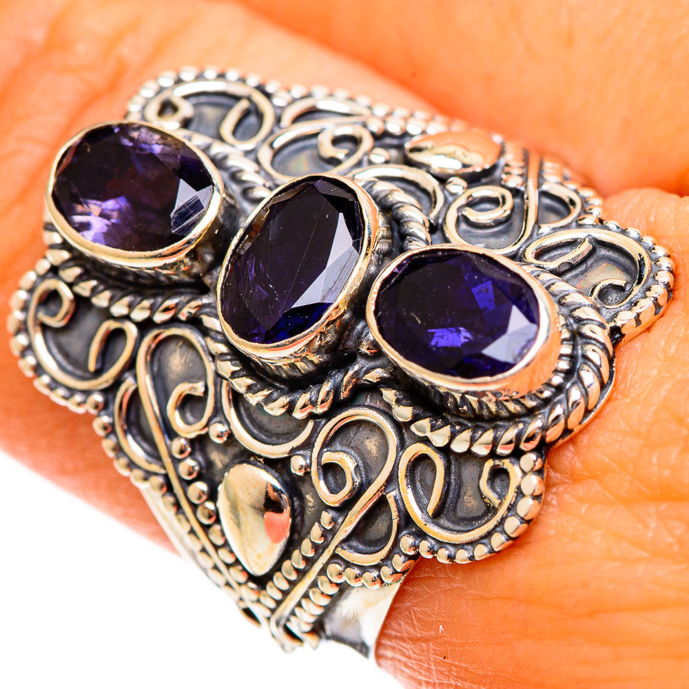 Violet Spinel Rings handcrafted by Ana Silver Co - RING110571