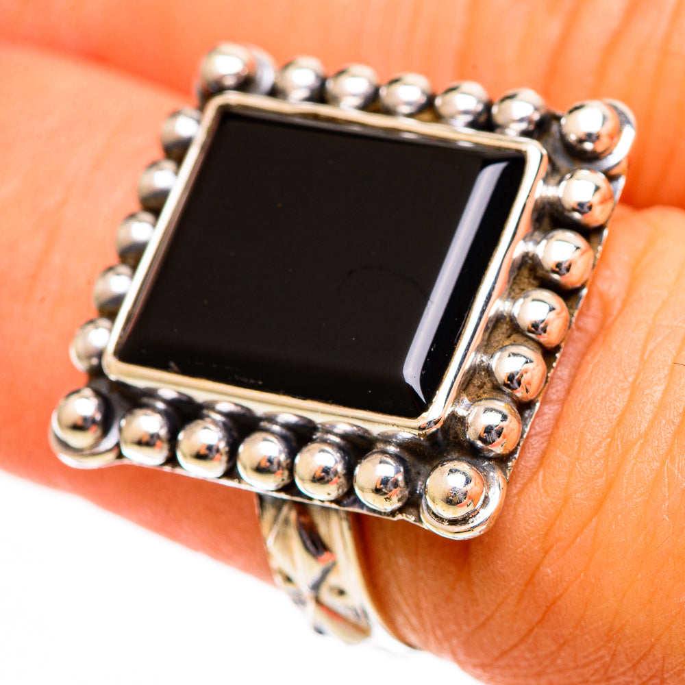 Black Onyx Rings handcrafted by Ana Silver Co - RING110575