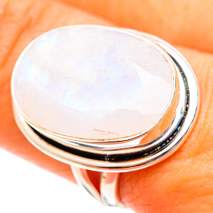 Rainbow Moonstone Rings handcrafted by Ana Silver Co - RING110580