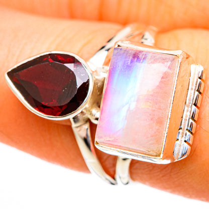 Pink Moonstone Rings handcrafted by Ana Silver Co - RING110583