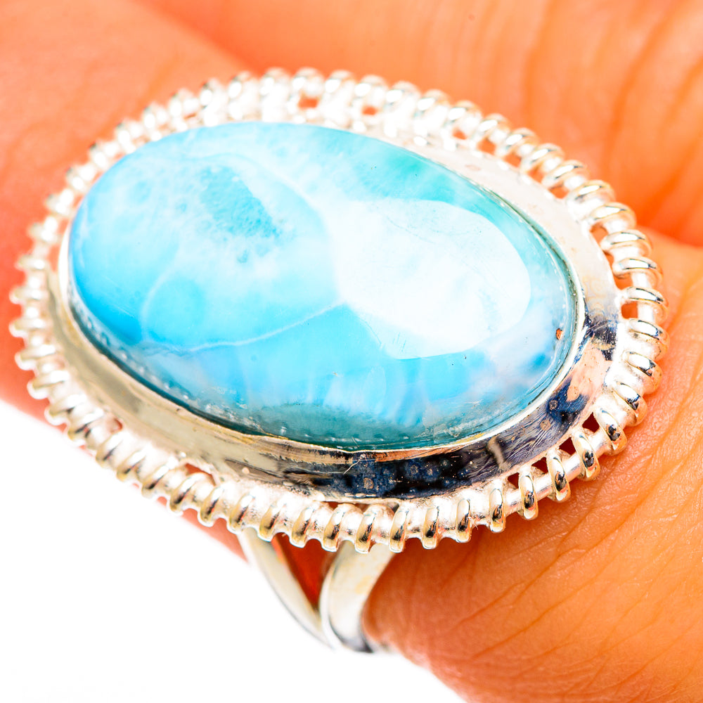 Larimar Rings handcrafted by Ana Silver Co - RING110589