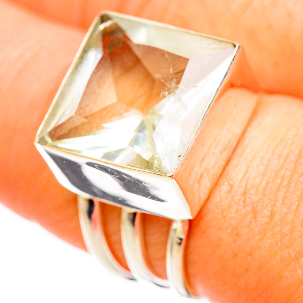 Green Amethyst Rings handcrafted by Ana Silver Co - RING110590