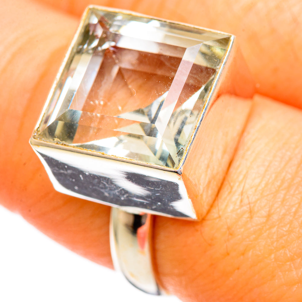 Green Amethyst Rings handcrafted by Ana Silver Co - RING110594