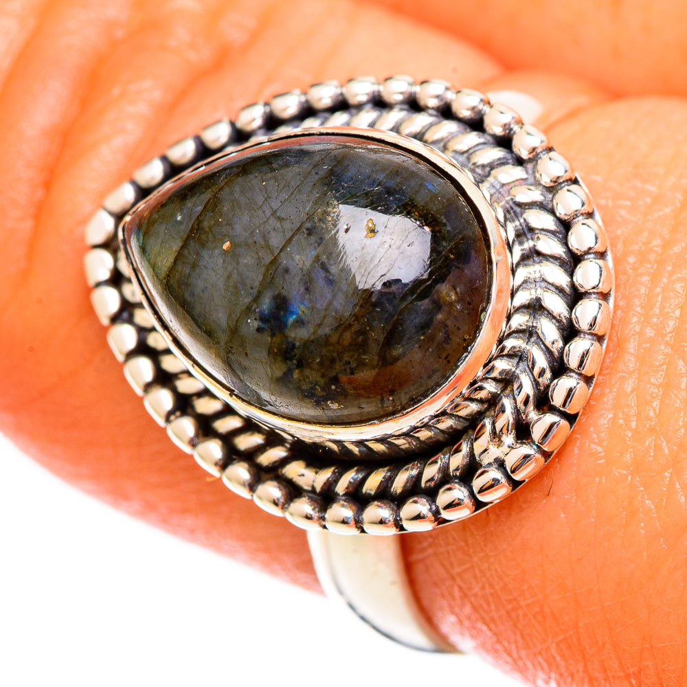 Labradorite Rings handcrafted by Ana Silver Co - RING110613