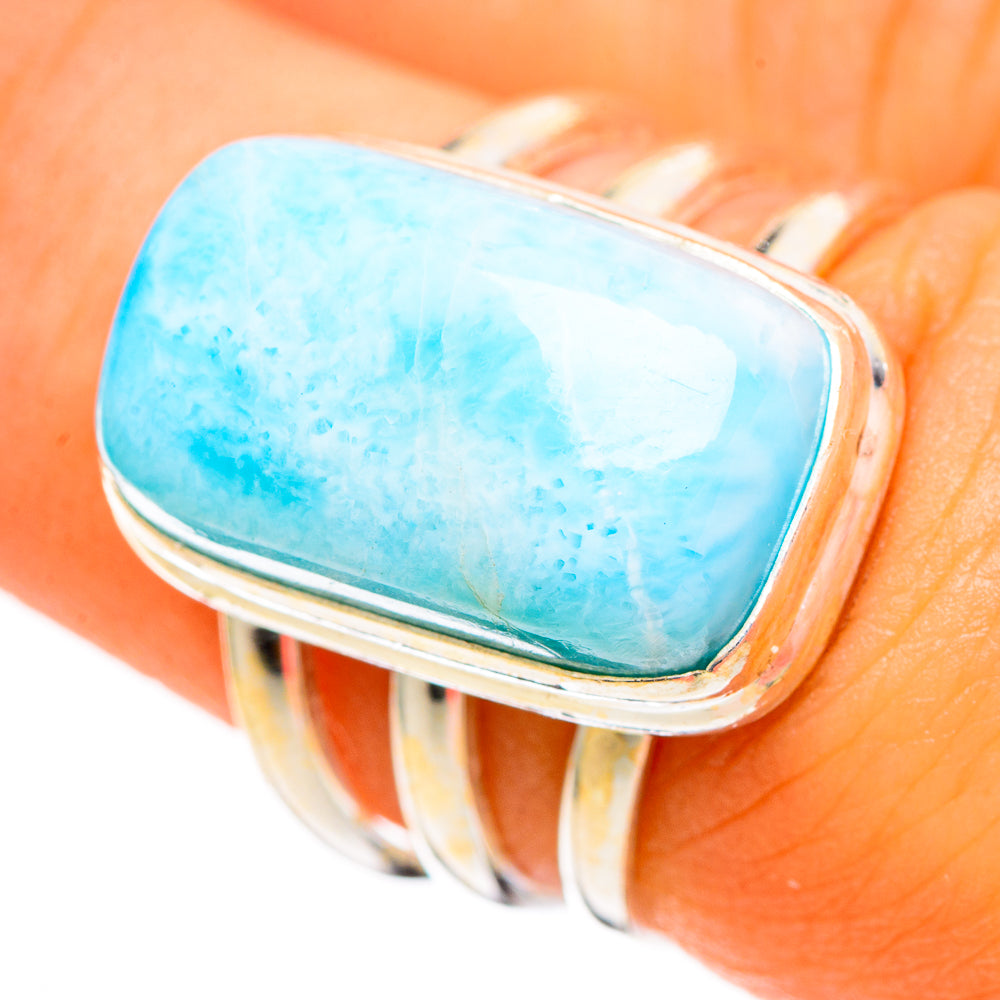 Larimar Rings handcrafted by Ana Silver Co - RING110616