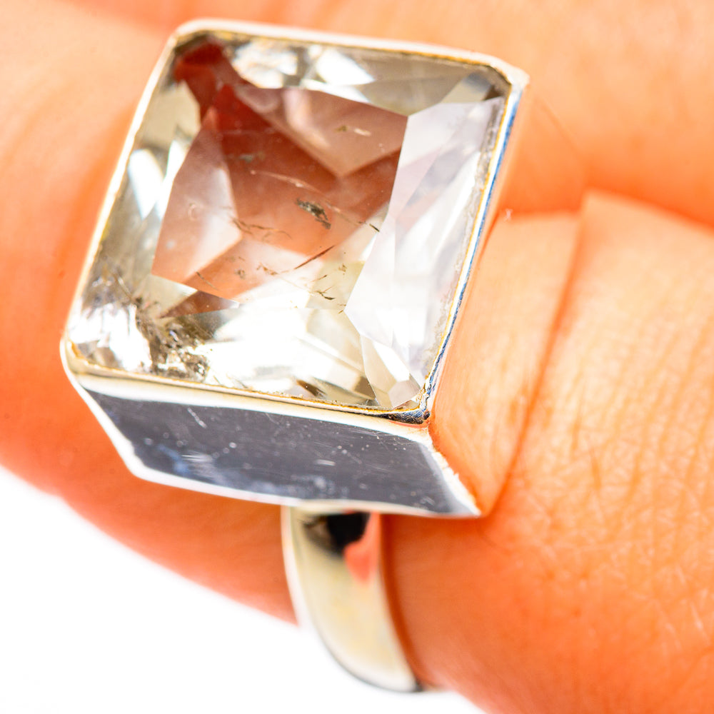 Green Amethyst Rings handcrafted by Ana Silver Co - RING110618