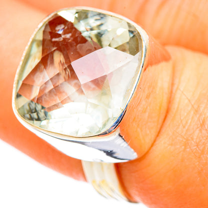 Green Amethyst Rings handcrafted by Ana Silver Co - RING110621