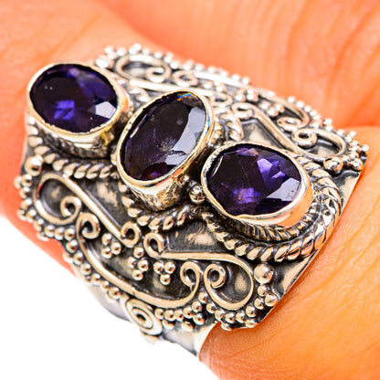 Violet Spinel Rings handcrafted by Ana Silver Co - RING110625