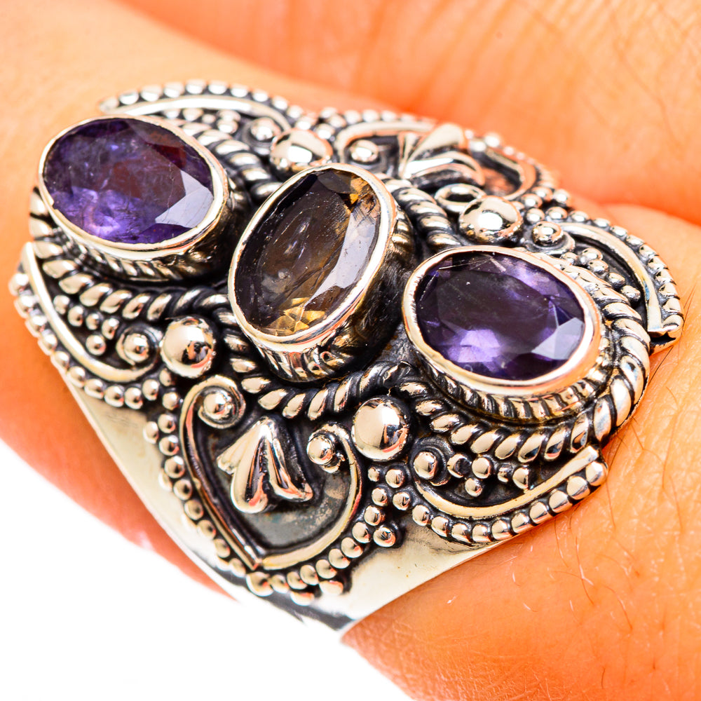 Violet Spinel Rings handcrafted by Ana Silver Co - RING110629