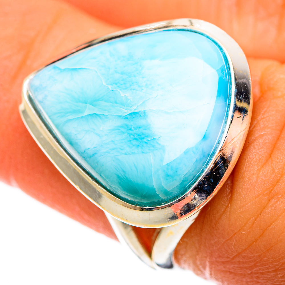 Larimar Rings handcrafted by Ana Silver Co - RING110641