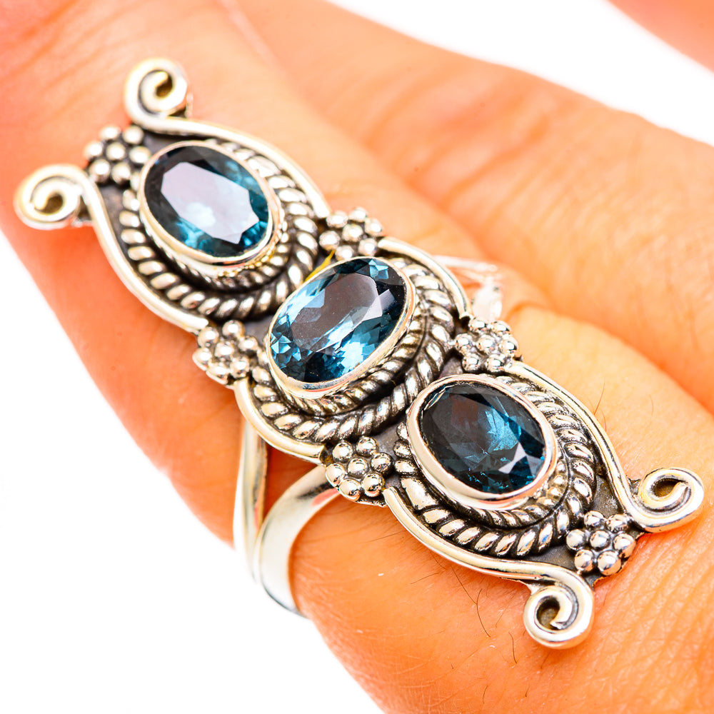 Blue Spinel Rings handcrafted by Ana Silver Co - RING110656
