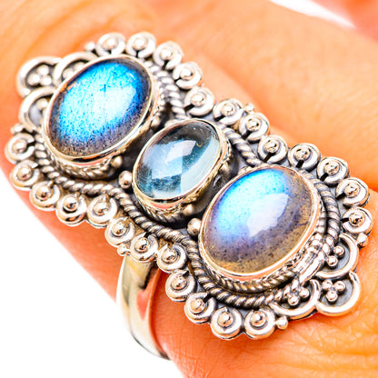 Labradorite Rings handcrafted by Ana Silver Co - RING110657