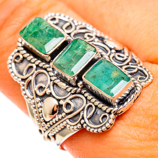 Emerald Rings handcrafted by Ana Silver Co - RING110658