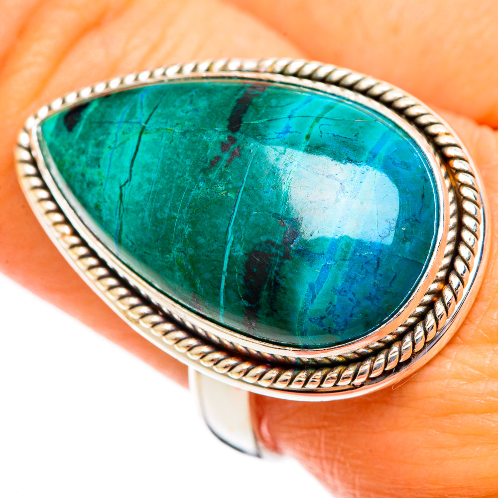 Chrysocolla Rings handcrafted by Ana Silver Co - RING110659
