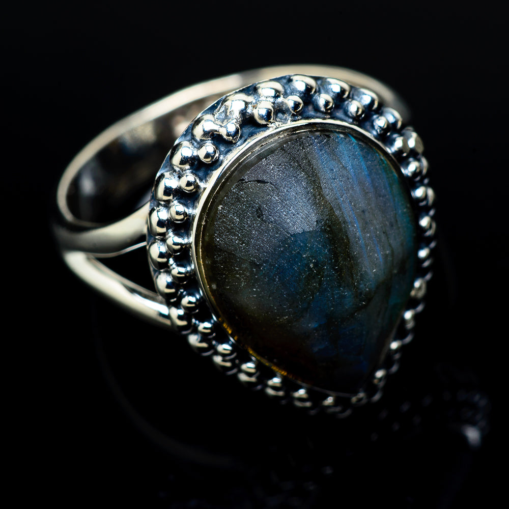 Larimar Rings handcrafted by Ana Silver Co - RING11065