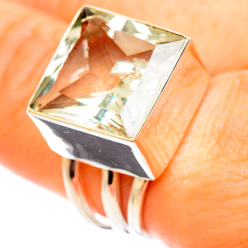 Green Amethyst Rings handcrafted by Ana Silver Co - RING110666