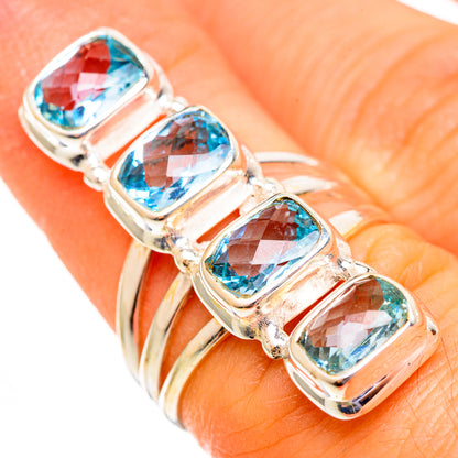 Blue Topaz Rings handcrafted by Ana Silver Co - RING110697
