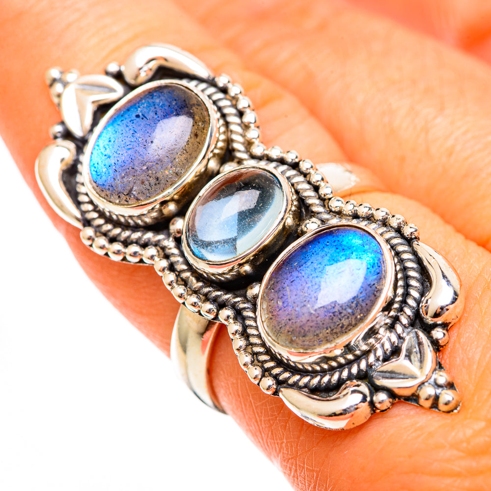 Labradorite Rings handcrafted by Ana Silver Co - RING110699