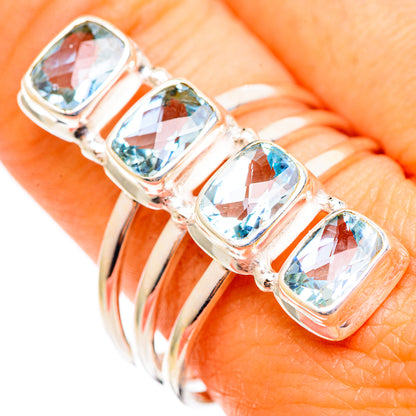 Blue Topaz Rings handcrafted by Ana Silver Co - RING110702