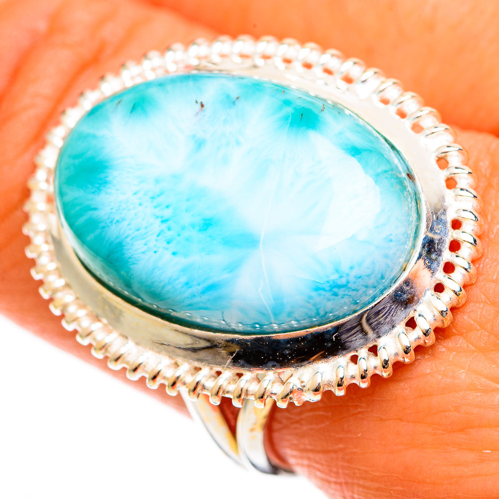 Larimar Rings handcrafted by Ana Silver Co - RING110706