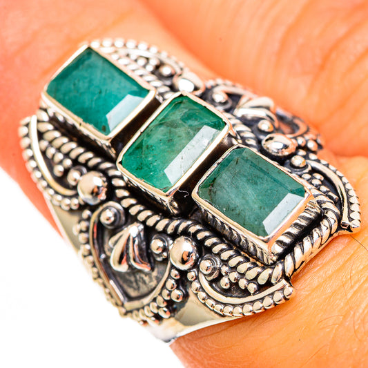 Emerald Rings handcrafted by Ana Silver Co - RING110708