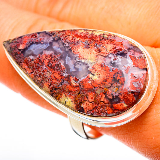 Indonesian Plume Agate Rings handcrafted by Ana Silver Co - RING110716