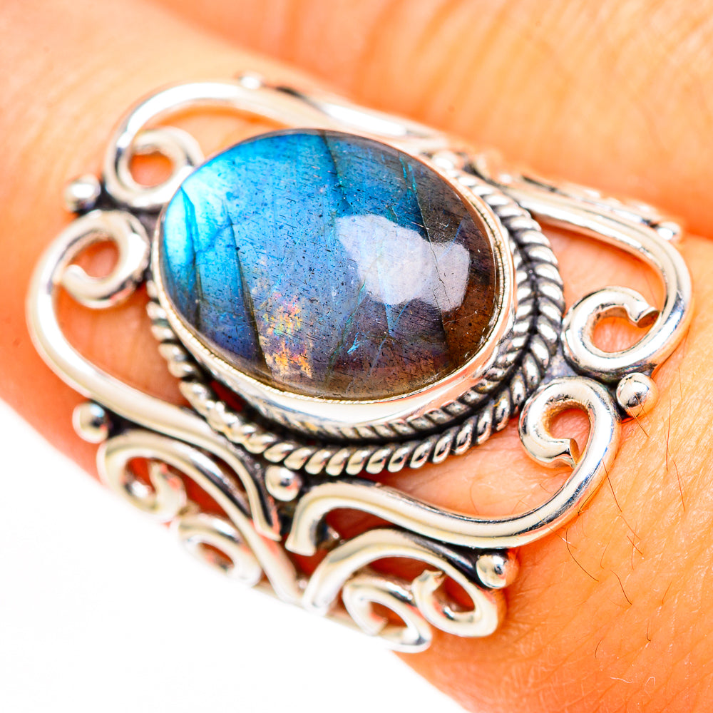 Labradorite Rings handcrafted by Ana Silver Co - RING110752