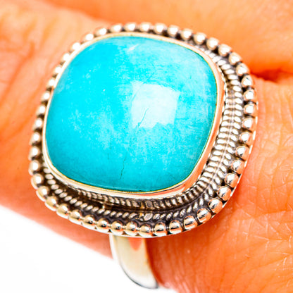 Peruvian Amazonite Rings handcrafted by Ana Silver Co - RING110753