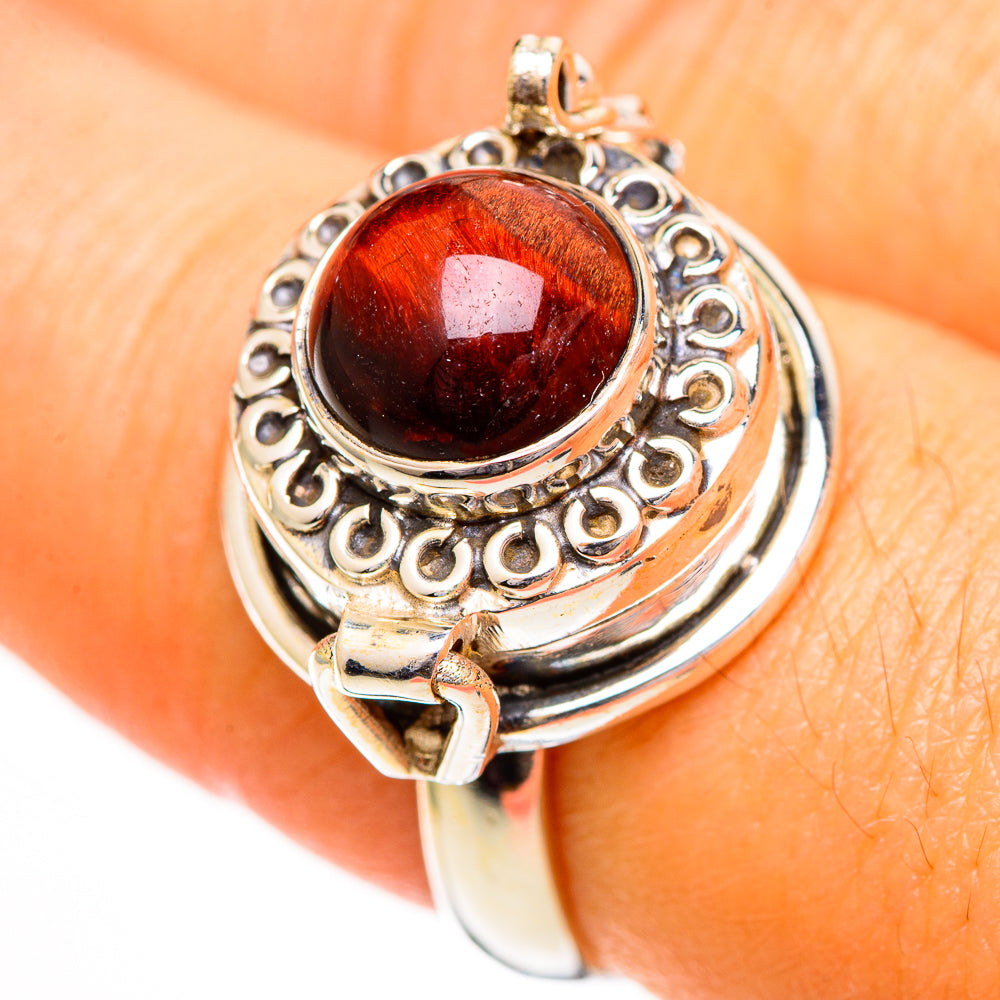 Red Tiger Eye Rings handcrafted by Ana Silver Co - RING110760