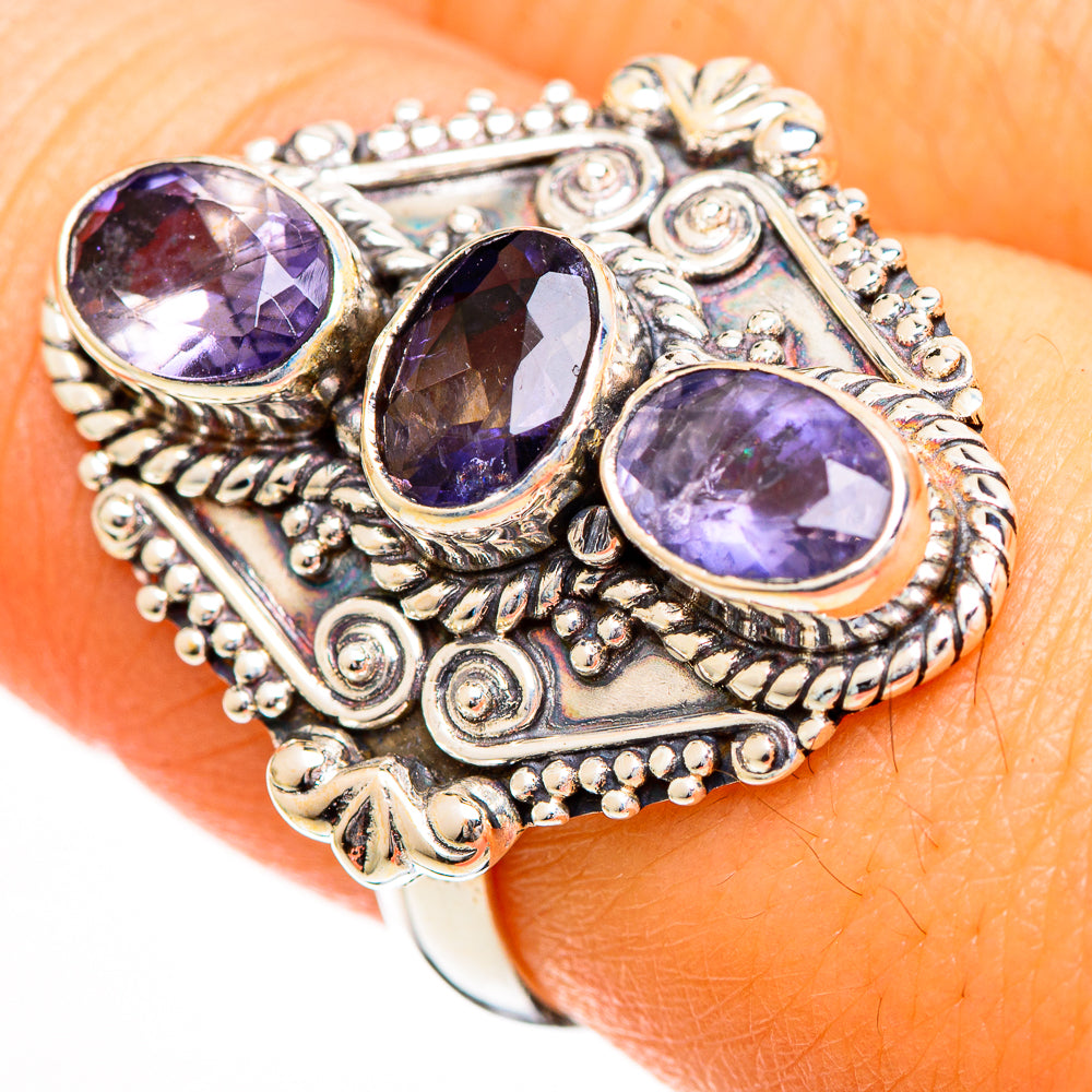 Violet Spinel Rings handcrafted by Ana Silver Co - RING110768