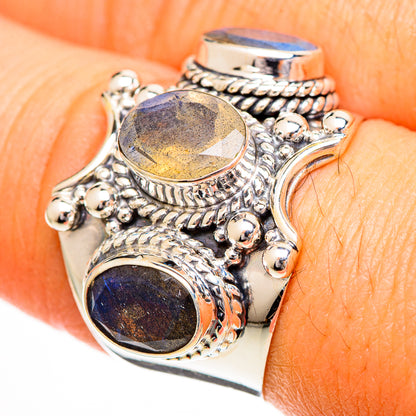 Labradorite Rings handcrafted by Ana Silver Co - RING110783