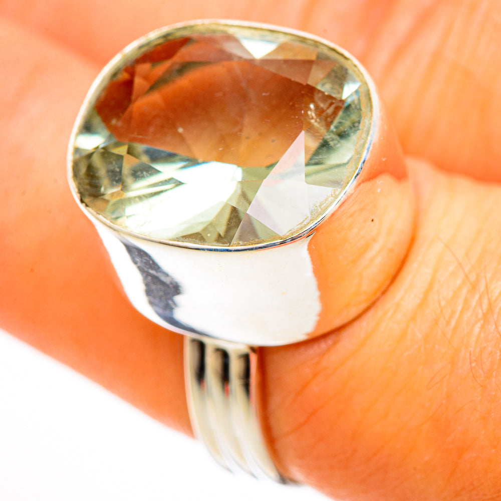 Green Amethyst Rings handcrafted by Ana Silver Co - RING110787