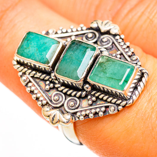 Emerald Rings handcrafted by Ana Silver Co - RING110789