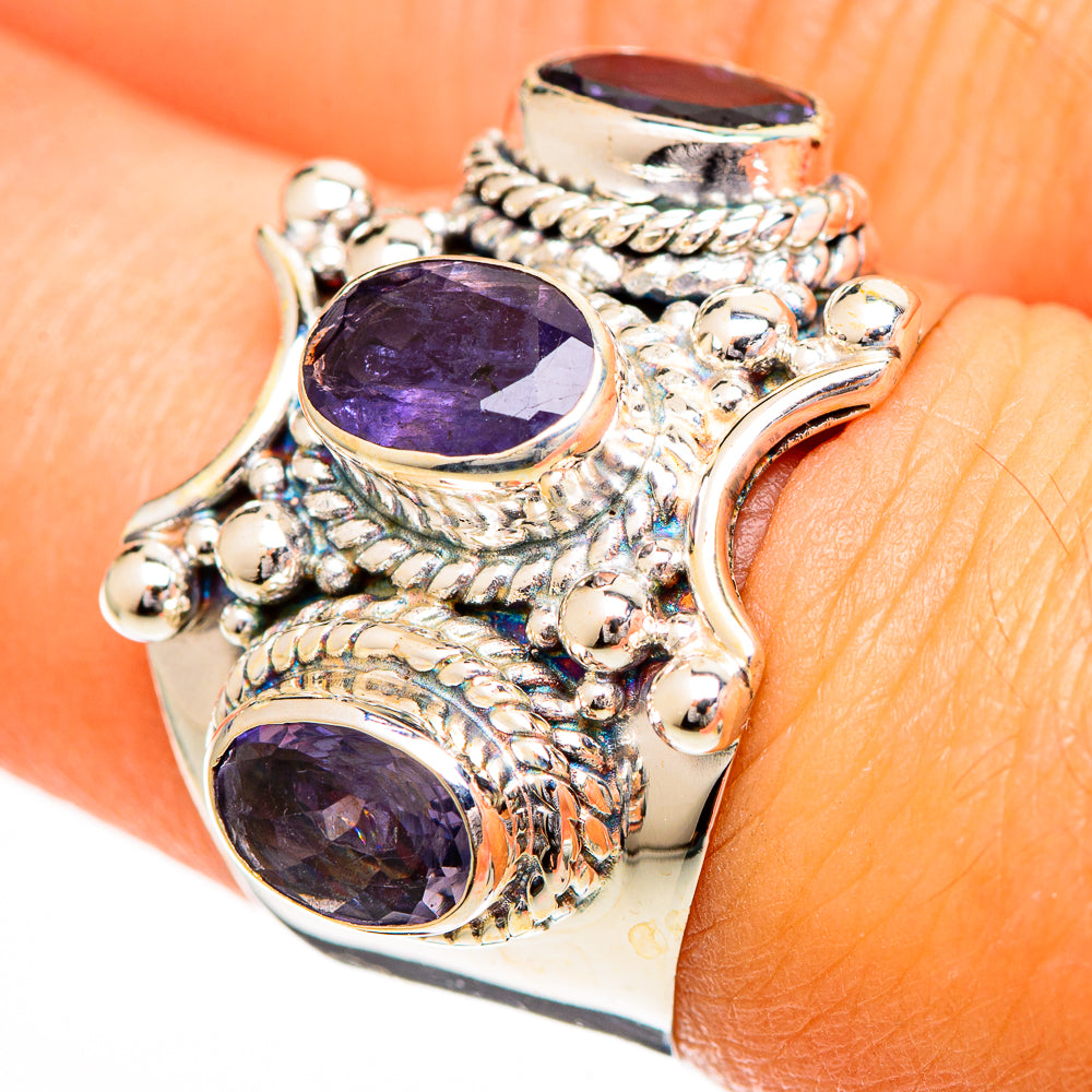 Violet Spinel Rings handcrafted by Ana Silver Co - RING110794