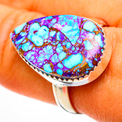 Spiny Oyster Turquoise Rings handcrafted by Ana Silver Co - RING110798