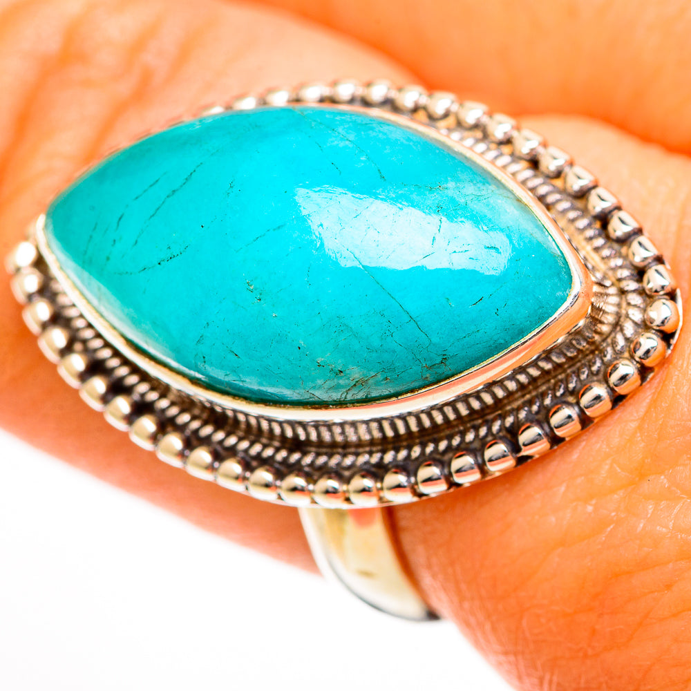Peruvian Amazonite Rings handcrafted by Ana Silver Co - RING110811