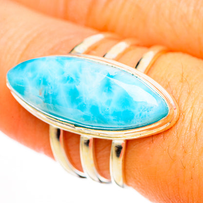 Larimar Rings handcrafted by Ana Silver Co - RING110813