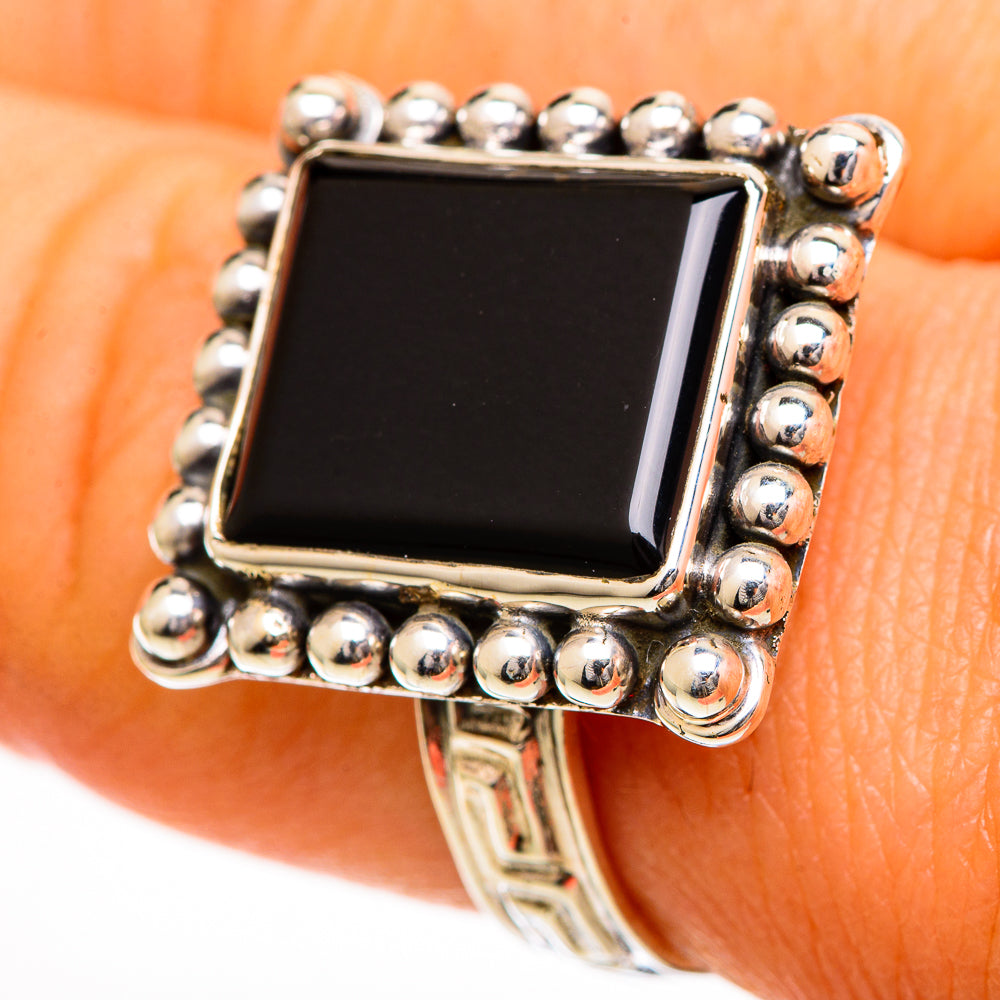Black Onyx Rings handcrafted by Ana Silver Co - RING110824