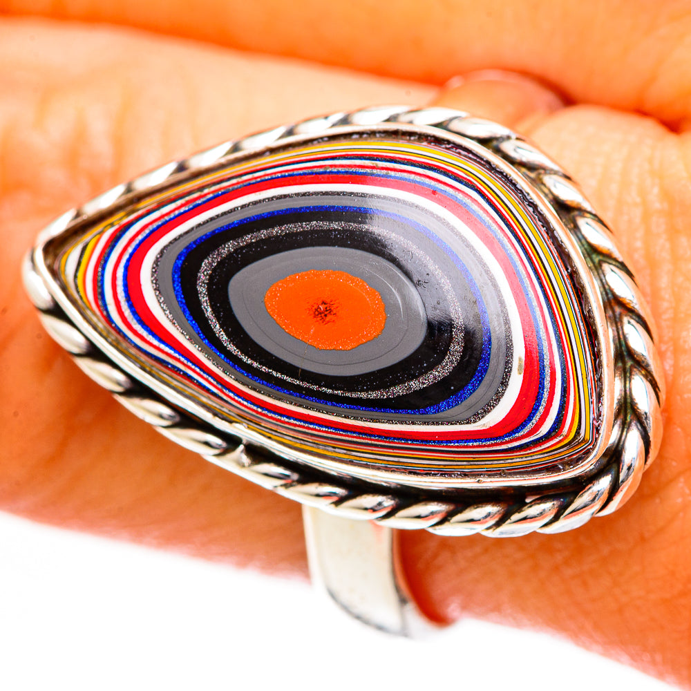 Fordite Rings handcrafted by Ana Silver Co - RING110832