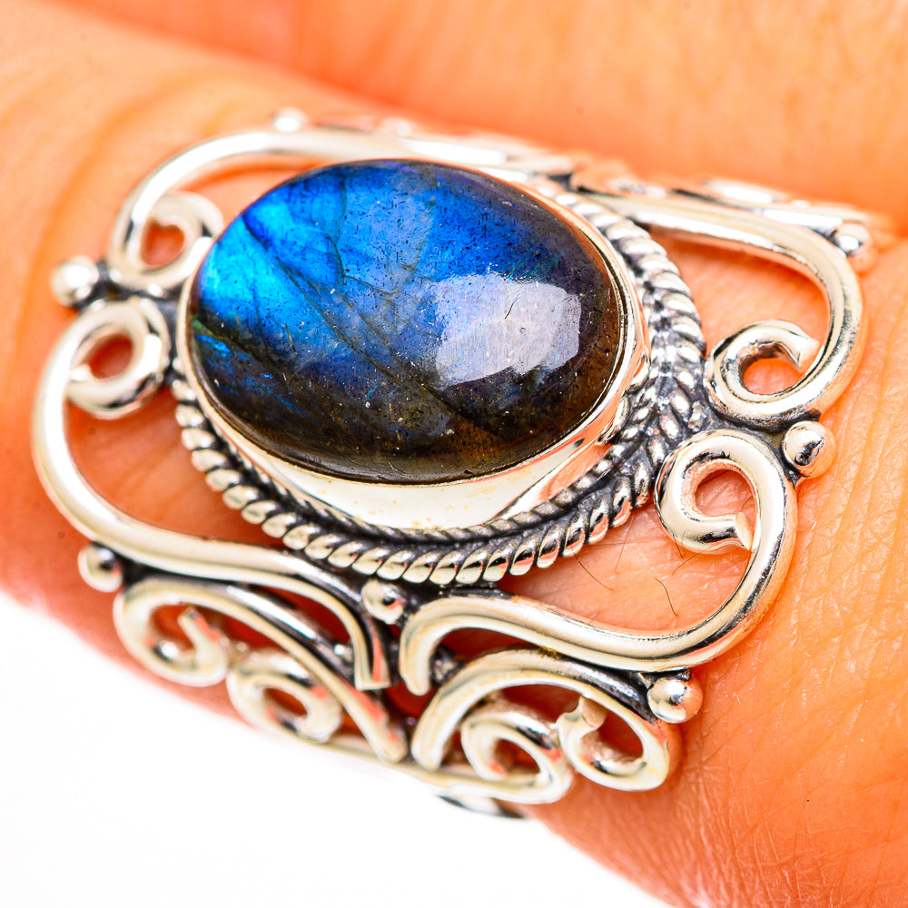 Labradorite Rings handcrafted by Ana Silver Co - RING110835