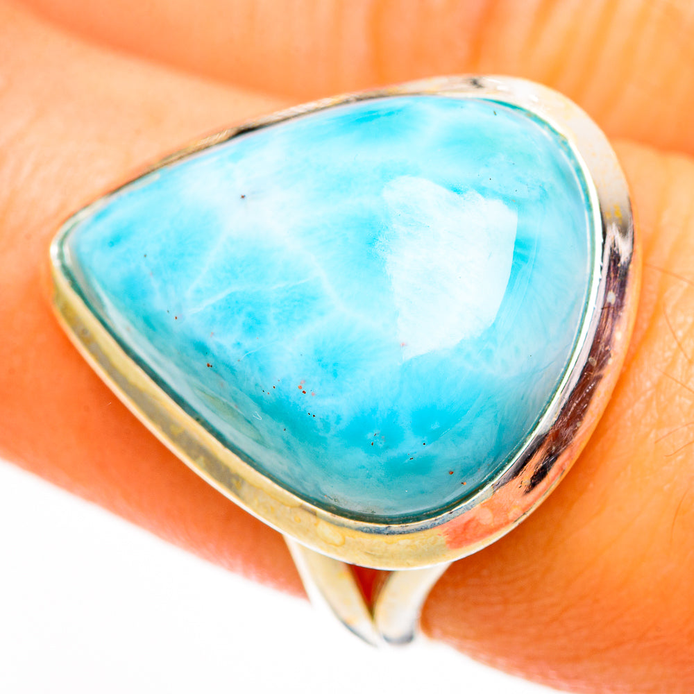 Larimar Rings handcrafted by Ana Silver Co - RING110836