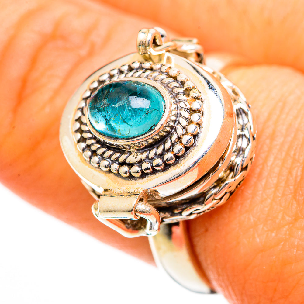 Blue Tourmaline Rings handcrafted by Ana Silver Co - RING110838