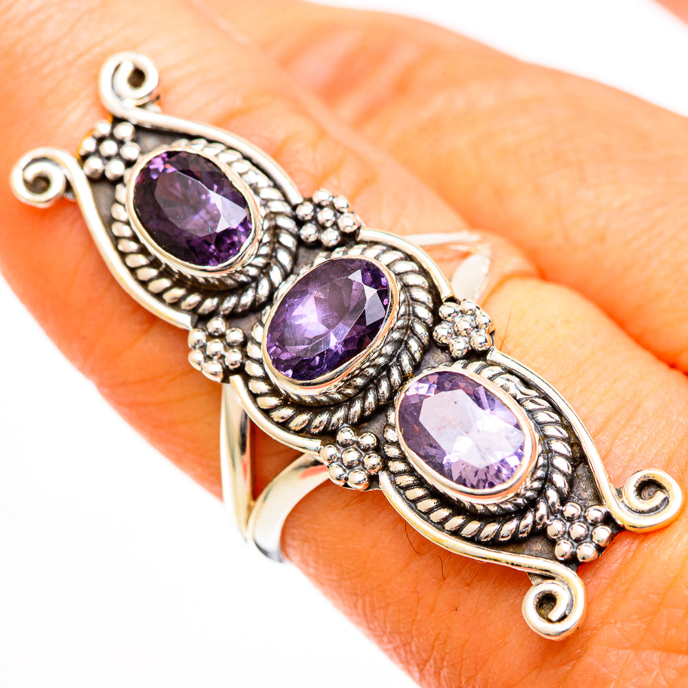 Violet Spinel Rings handcrafted by Ana Silver Co - RING110852