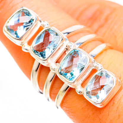 Blue Topaz Rings handcrafted by Ana Silver Co - RING110871