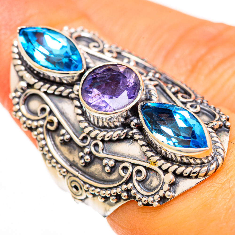 Violet Spinel Rings handcrafted by Ana Silver Co - RING110873