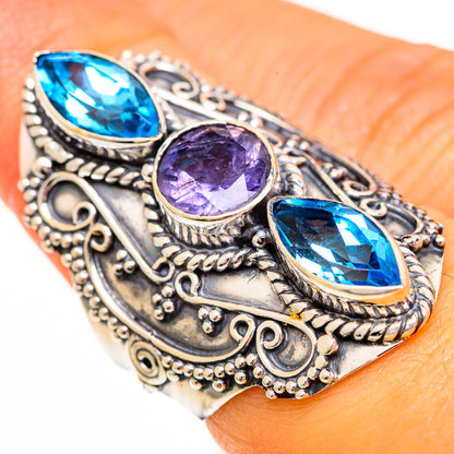 Violet Spinel Rings handcrafted by Ana Silver Co - RING110873