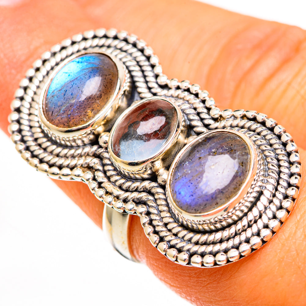 Labradorite Rings handcrafted by Ana Silver Co - RING110874